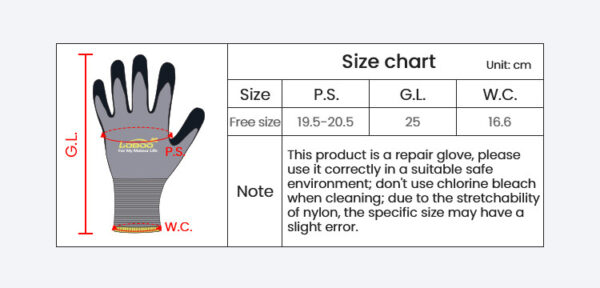LOBOO Rękawice warszatatowe