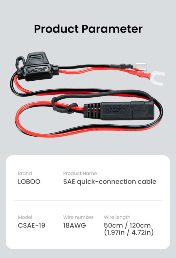 LOBOO SAE Quick-Connection Cable 50cm