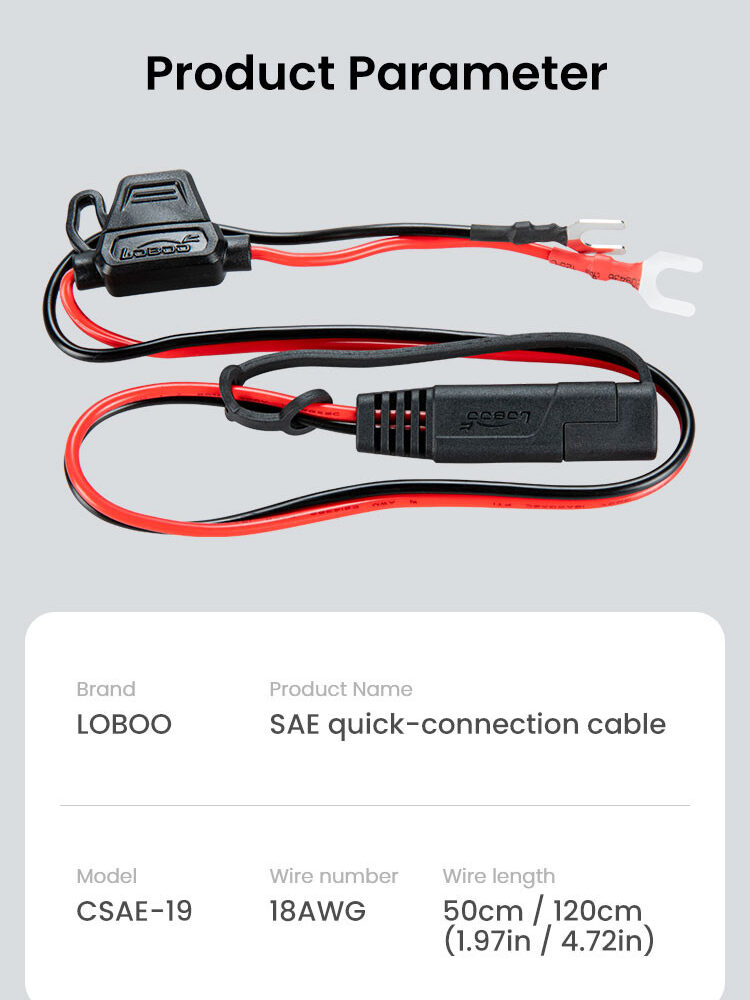 LOBOO SAE Quick-Connection Cable 50cm