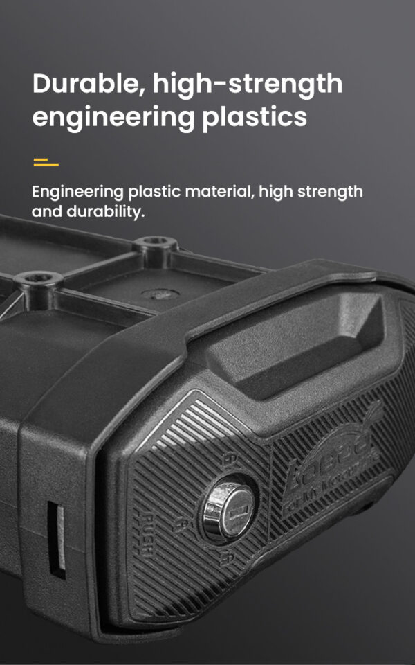 LOBOO Skrzynka na narzędzia 2,3L (pojemnik, narzędziówka) z płytą montażową, montowana do uchwytów kufrów bocznych