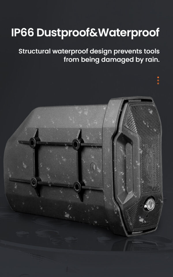 LOBOO Skrzynka na narzędzia 2,3L (pojemnik, narzędziówka) z płytą montażową, montowana do uchwytów kufrów bocznych