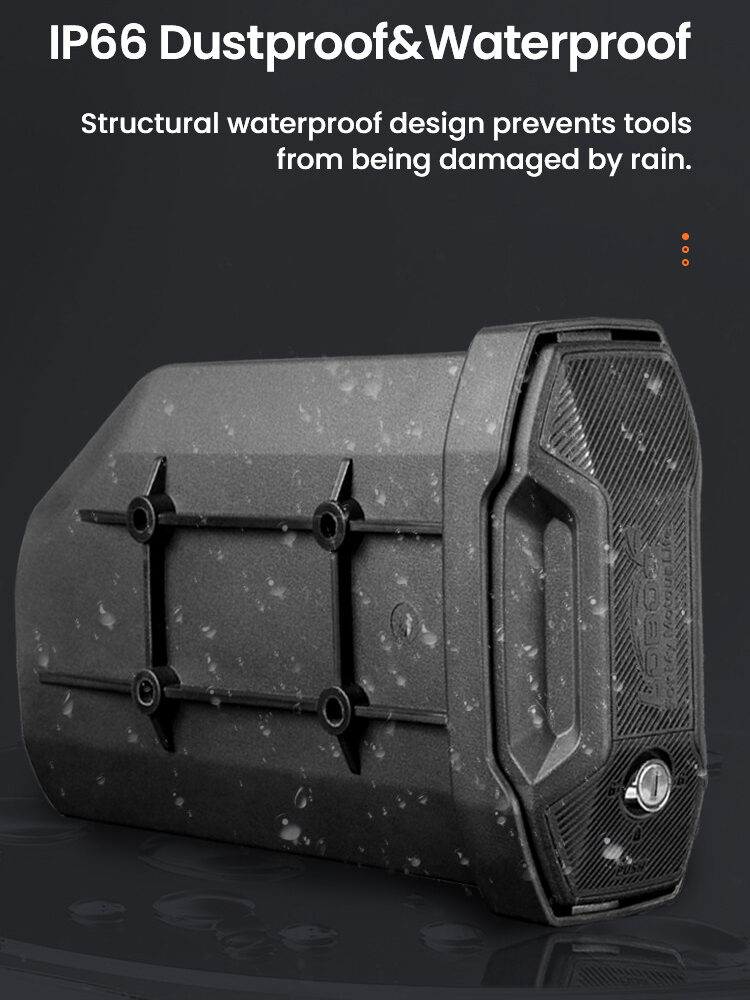 LOBOO Skrzynka na narzędzia 2,3L (pojemnik, narzędziówka) z płytą montażową, montowana do uchwytów kufrów bocznych