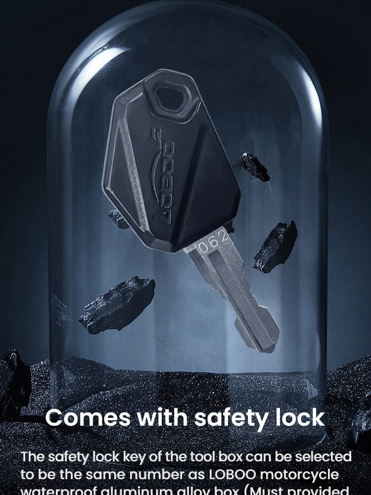 LOBOO Skrzynka na narzędzia 2,3L (pojemnik, narzędziówka) z płytą montażową, montowana do uchwytów kufrów bocznych