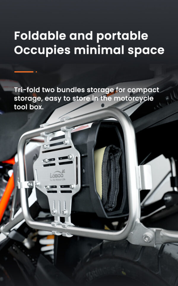 LOBOO Skrzynka na narzędzia 2,3L (pojemnik, narzędziówka) z płytą montażową, montowana do uchwytów kufrów bocznych