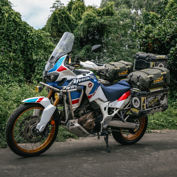 LOBOO Torba motocyklowa TPU Składana / rozszerzalna wodoodporna 30L czarna