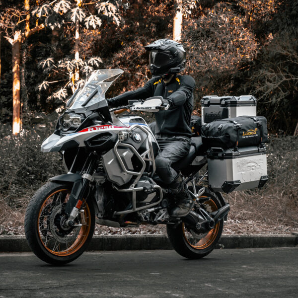 LOBOO Torba motocyklowa TPU Składana / rozszerzalna wodoodporna 30L czarna