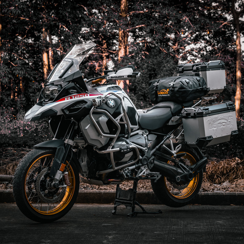 LOBOO Torba motocyklowa TPU Składana / rozszerzalna wodoodporna 30L czarna