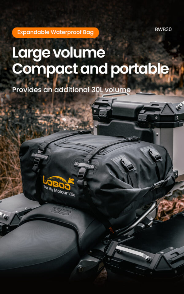 loboo-skladana-rozszerzalna-torba-wodoodporna-30l-czarna LOBOO Torba motocyklowa TPU Składana / rozszerzalna wodoodporna 30L czarna