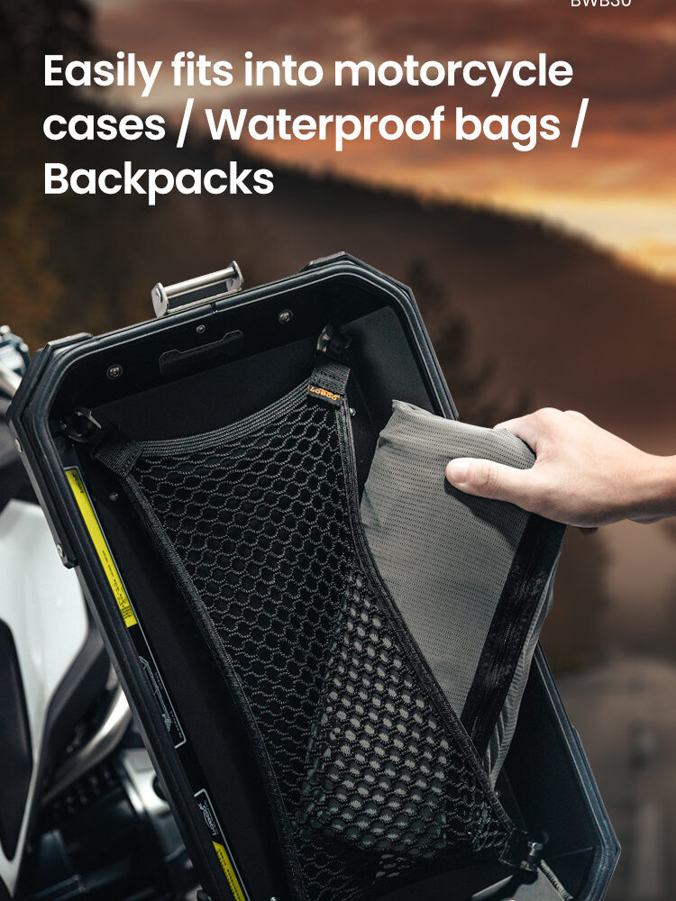 LOBOO Torba motocyklowa TPU Składana / rozszerzalna wodoodporna 30L czarna