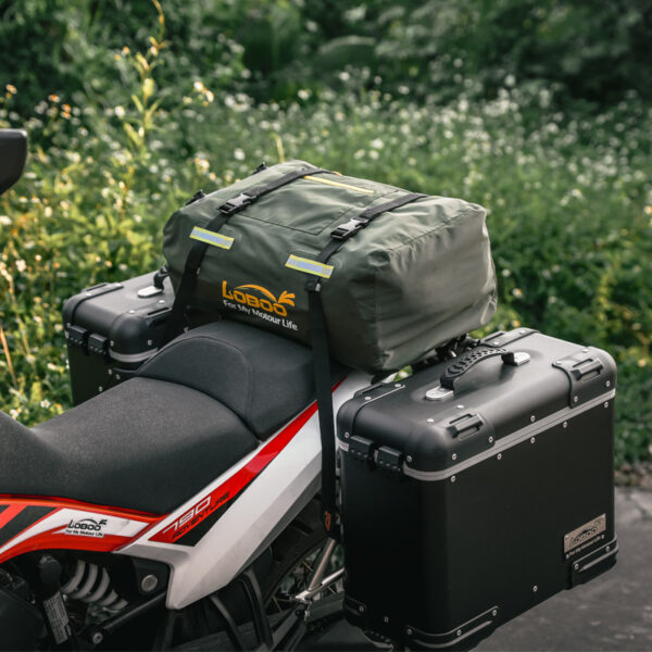 LOBOO Torba motocyklowa TPU Składana / rozszerzalna wodoodporna 30L zielona