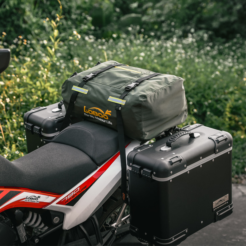 LOBOO Torba motocyklowa TPU Składana / rozszerzalna wodoodporna 30L zielona