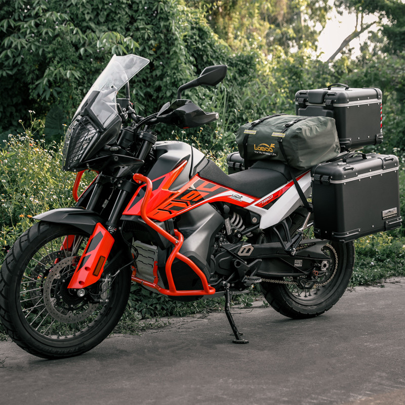 LOBOO Torba motocyklowa TPU Składana / rozszerzalna wodoodporna 30L zielona