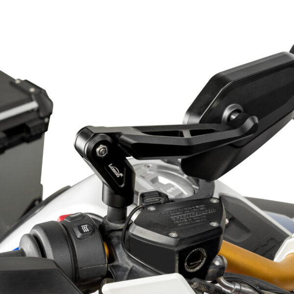 LOBOO Składane lusterka wsteczne czarne (para), aluminium, CNC