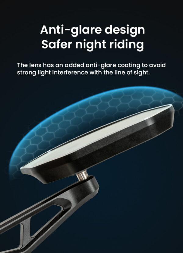 LOBOO Składane lusterka wsteczne czarne (para), aluminium, CNC