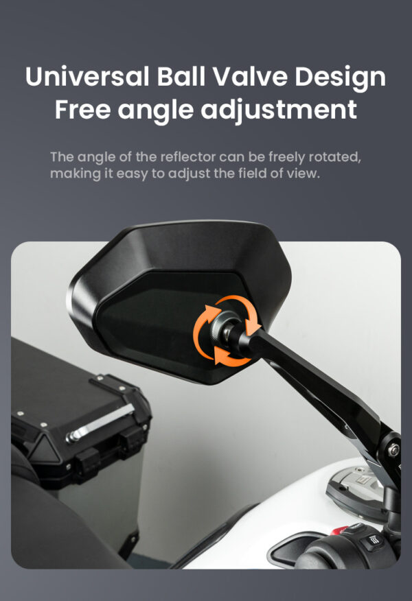 LOBOO Składane lusterka wsteczne czarne (para), aluminium, CNC