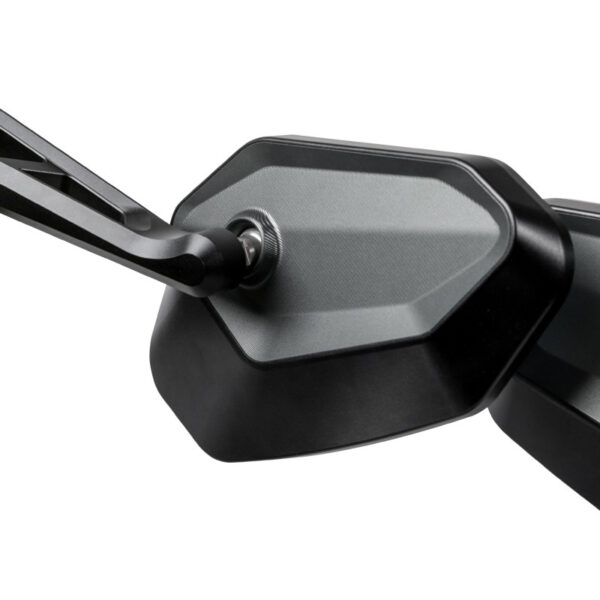 LOBOO Składane lusterka wsteczne czarne (para), aluminium, CNC