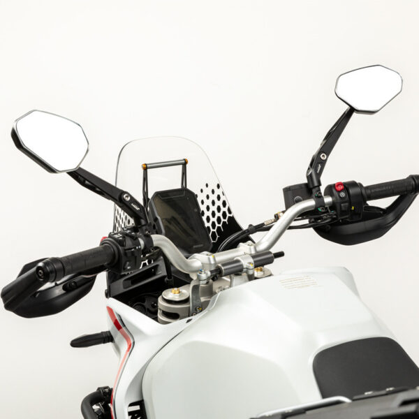 LOBOO Składane lusterka wsteczne czarne (para), aluminium, CNC