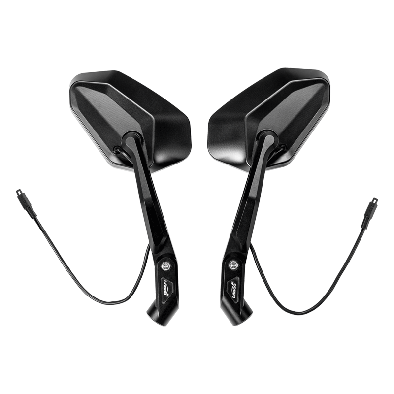 LOBOO Składane lusterka wsteczne (para), czujniki ultradźwiekowe SVA, aluminium, CNC