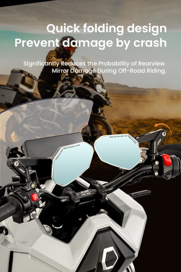 LOBOO Składane lusterka wsteczne (para), PC+ABS