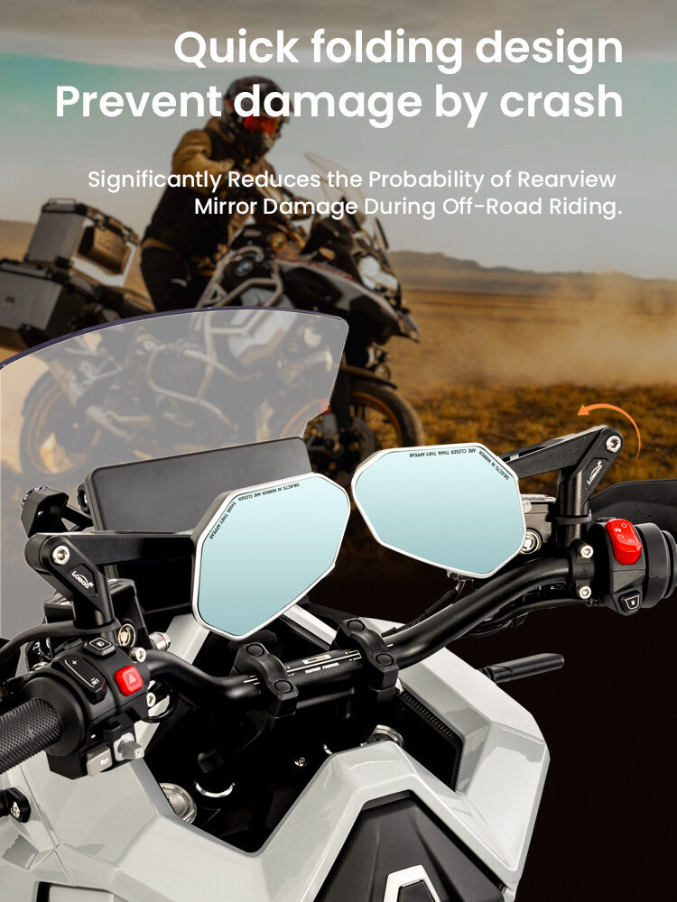 LOBOO Składane lusterka wsteczne (para), PC+ABS