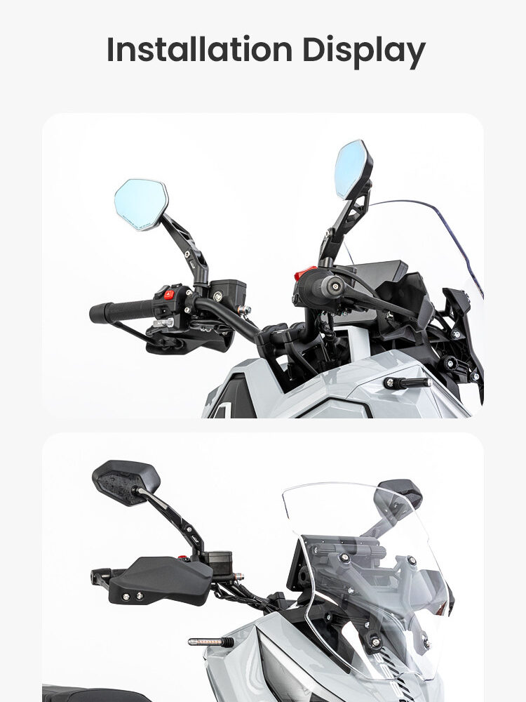 LOBOO Składane lusterka wsteczne (para), PC+ABS