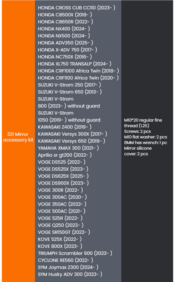 LOBOO Składane lusterka wsteczne (para), PC+ABS
