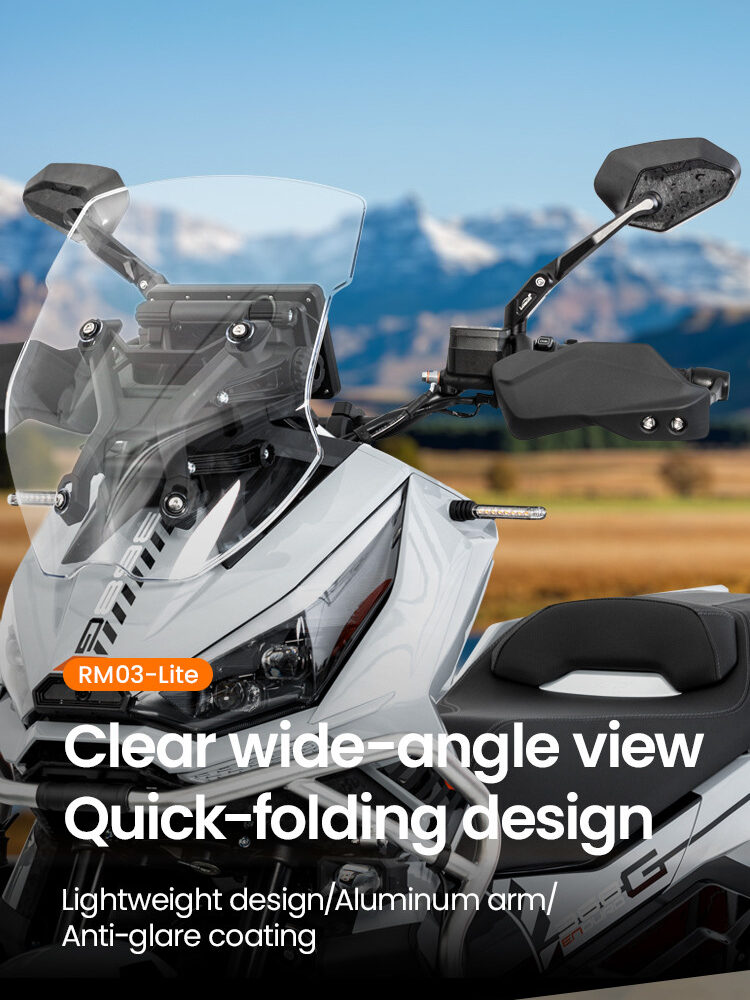 LOBOO Składane lusterka wsteczne (para), PC+ABS