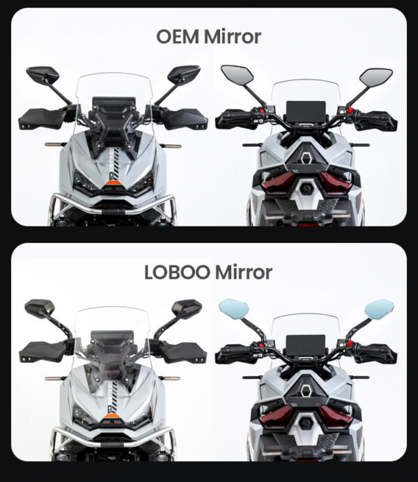 LOBOO Składane lusterka wsteczne (para), PC+ABS