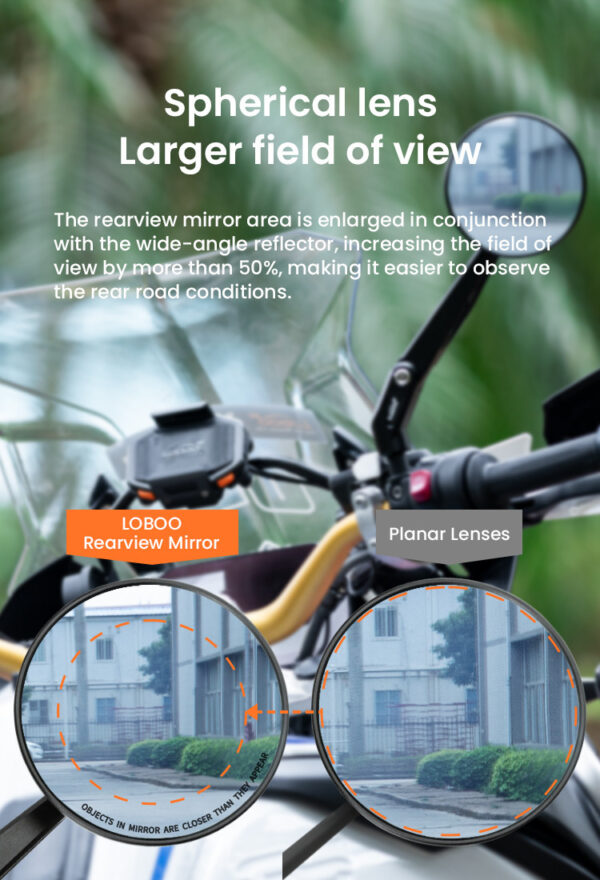 LOBOO Składane lusterka wsteczne (para) aluminium, CNC