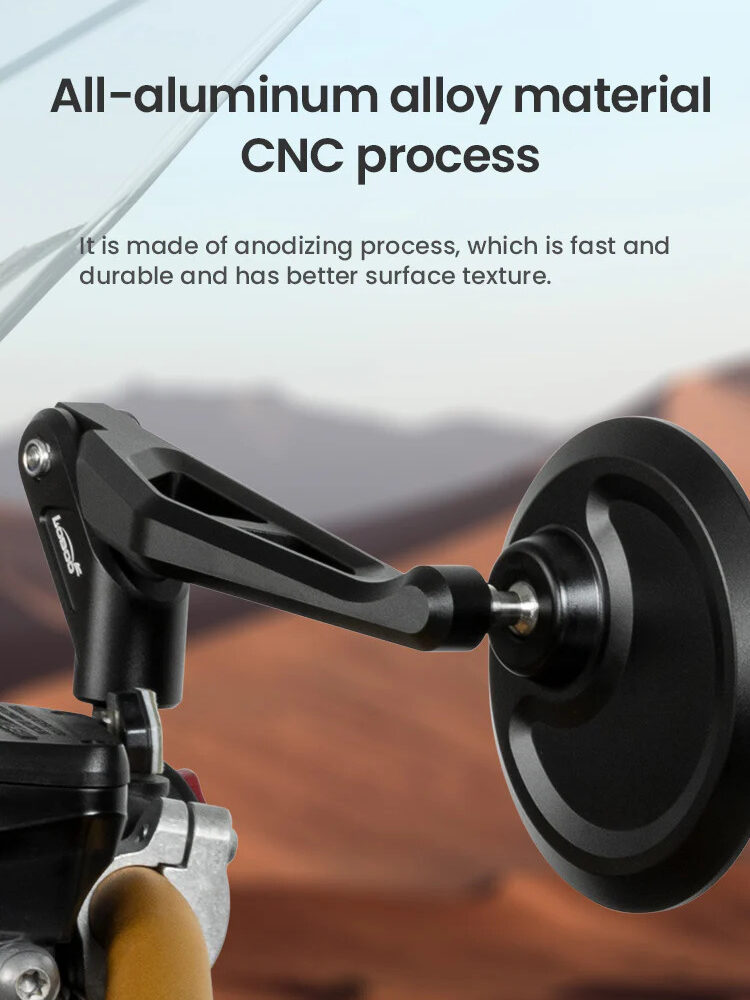 LOBOO Składane lusterka wsteczne (para) aluminium, CNC