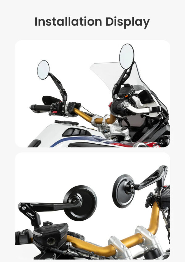 LOBOO Składane lusterka wsteczne (para) aluminium, CNC