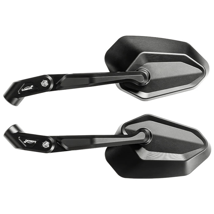 LOBOO Składane lusterka wsteczne (para), aluminium, CNC