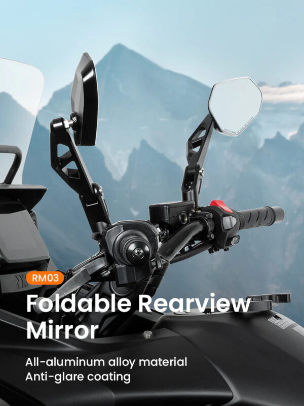 LOBOO Składane lusterka wsteczne (para), aluminium, CNC