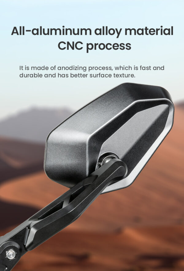 LOBOO Składane lusterka wsteczne (para), aluminium, CNC