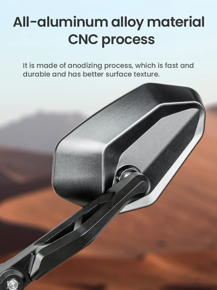 LOBOO Składane lusterka wsteczne (para), aluminium, CNC