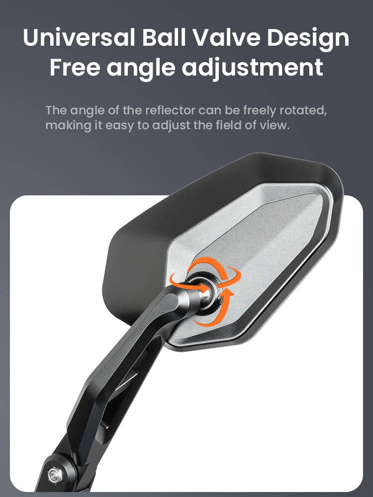 LOBOO Składane lusterka wsteczne (para), aluminium, CNC