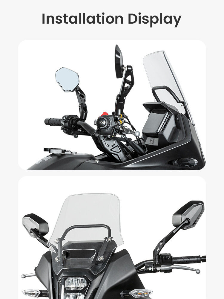 LOBOO Składane lusterka wsteczne (para), aluminium, CNC