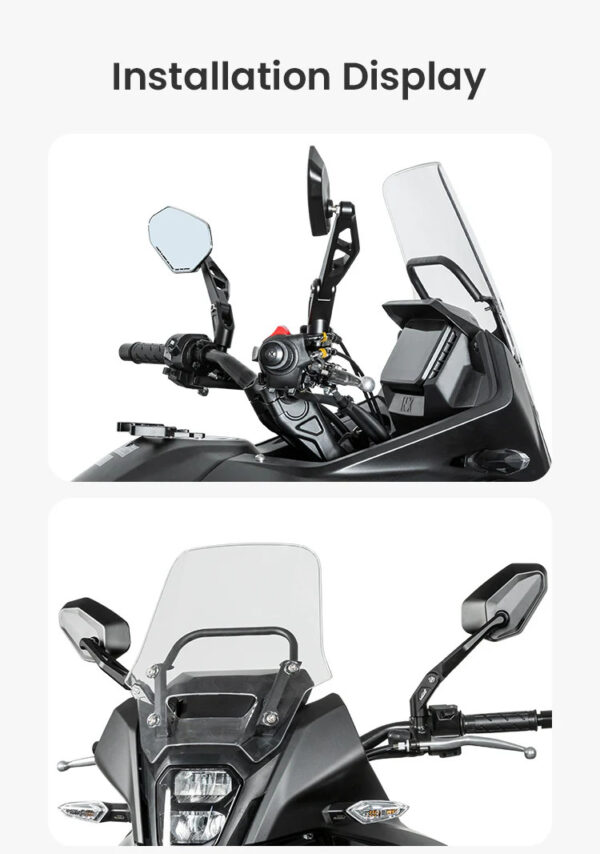 LOBOO Składane lusterka wsteczne (para), aluminium, CNC