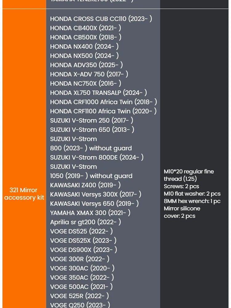LOBOO Składane lusterka wsteczne (para), aluminium, CNC