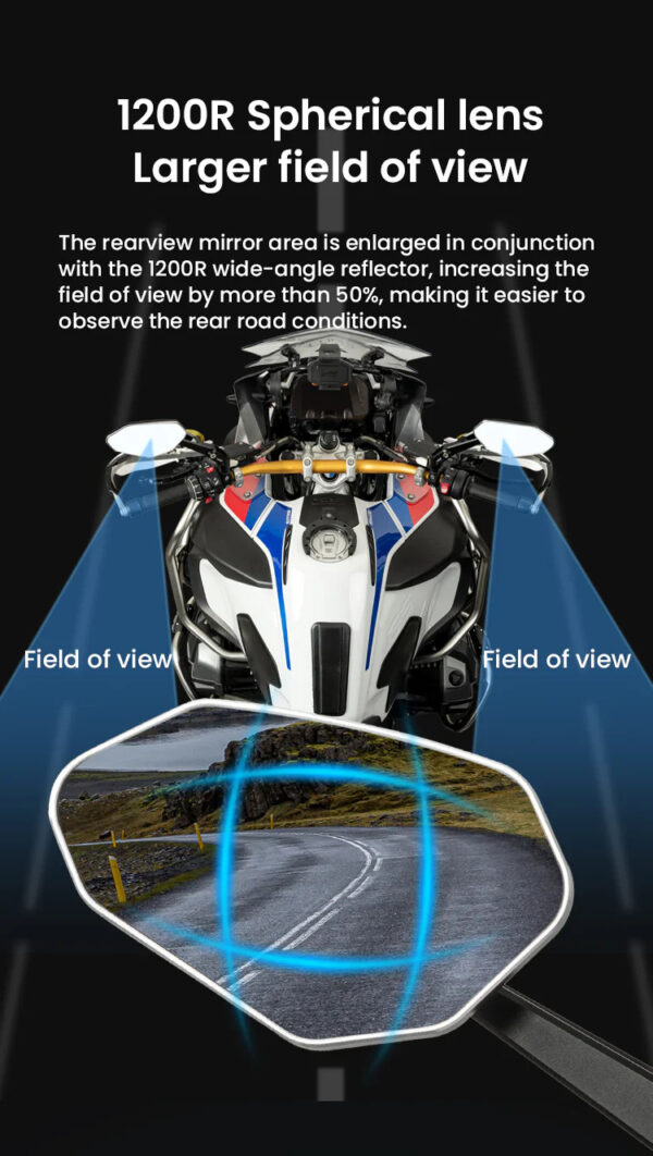 LOBOO Składane lusterka wsteczne srebrne (para), aluminium, CNC