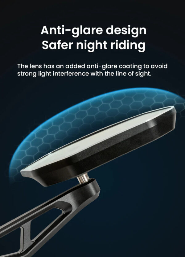 LOBOO Składane lusterka wsteczne srebrne (para), aluminium, CNC