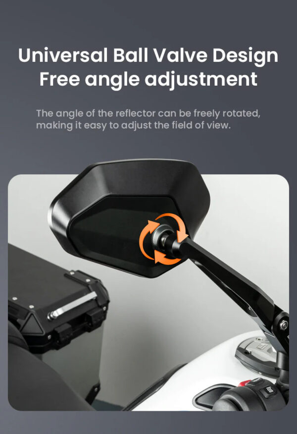 LOBOO Składane lusterka wsteczne srebrne (para), aluminium, CNC