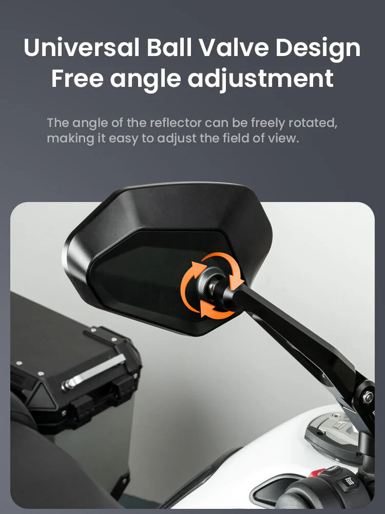 LOBOO Składane lusterka wsteczne srebrne (para), aluminium, CNC