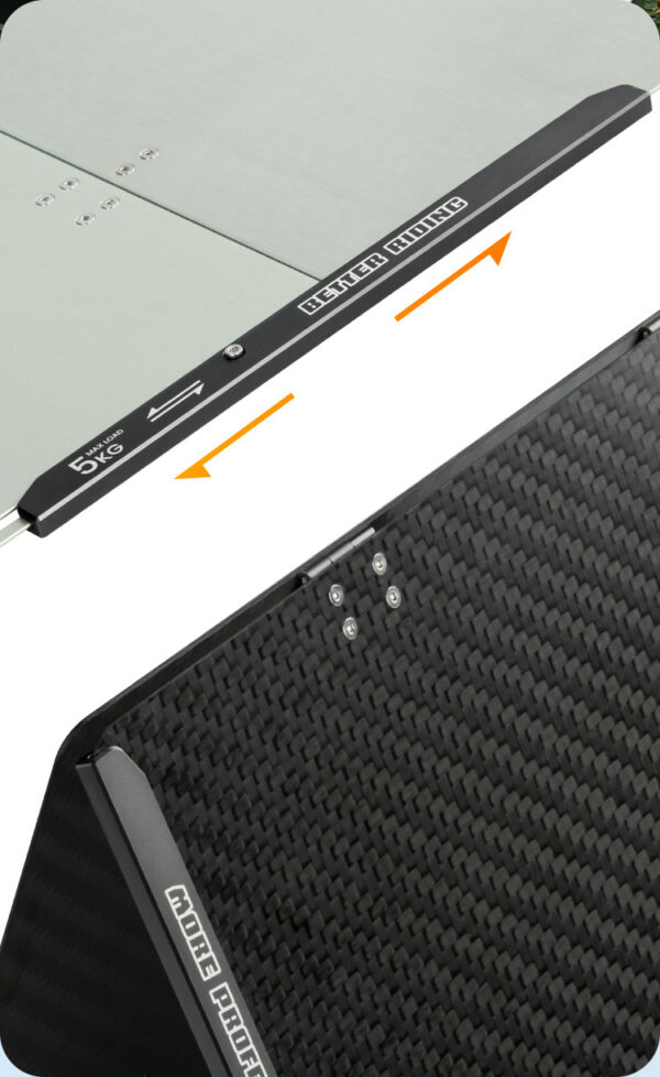 LOBOO Składany blat stołu do kufrów bocznych - aluminium