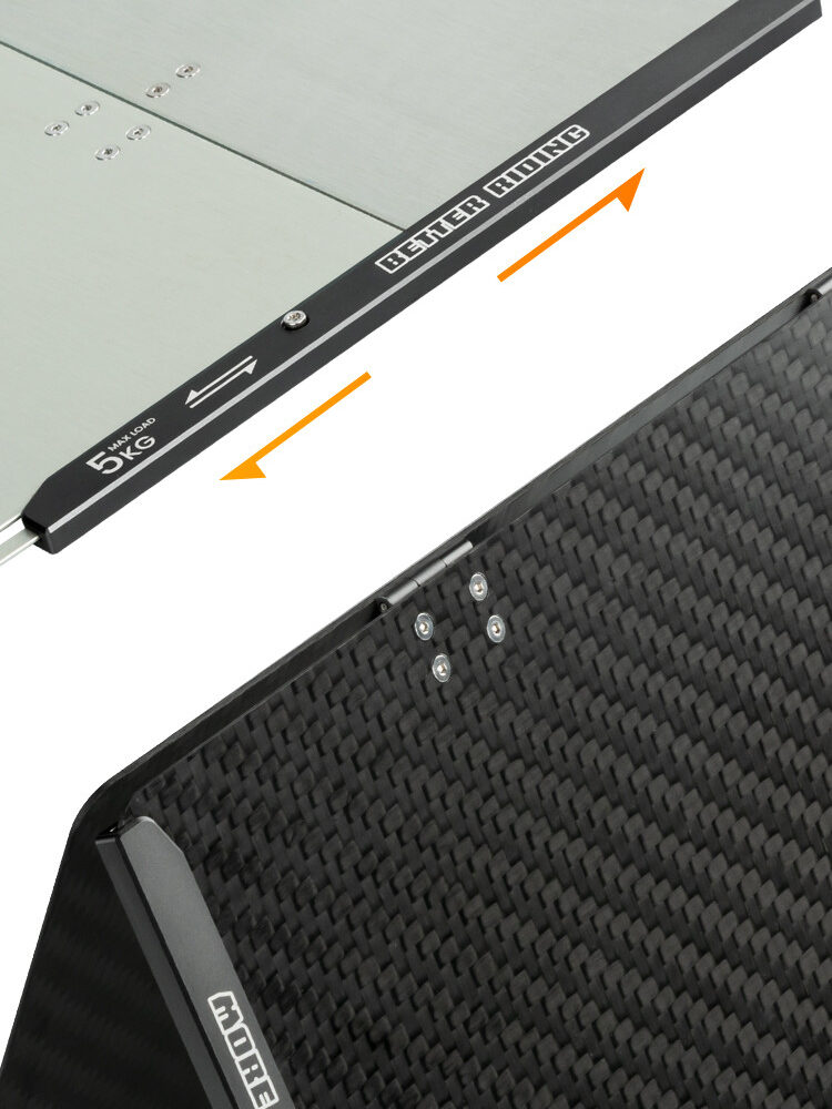 LOBOO Składany blat stołu do kufrów bocznych - aluminium