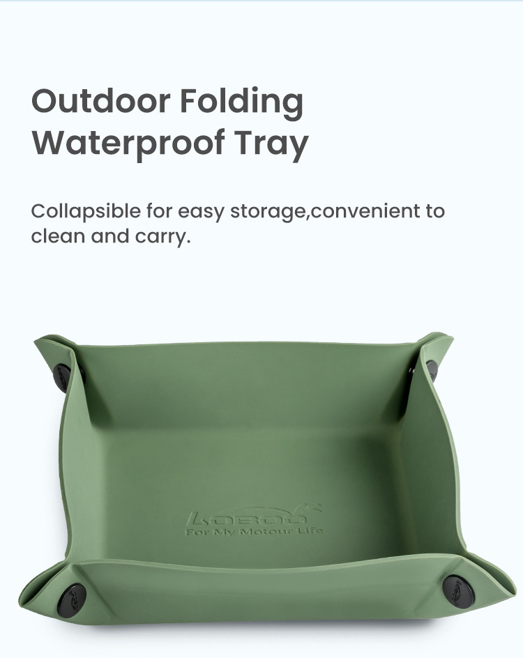 LOBOO Składany blat stołu do kufrów bocznych - aluminium