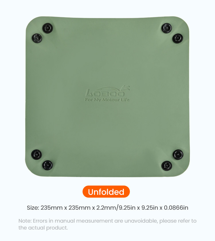 LOBOO Składany blat stołu do kufrów bocznych - aluminium