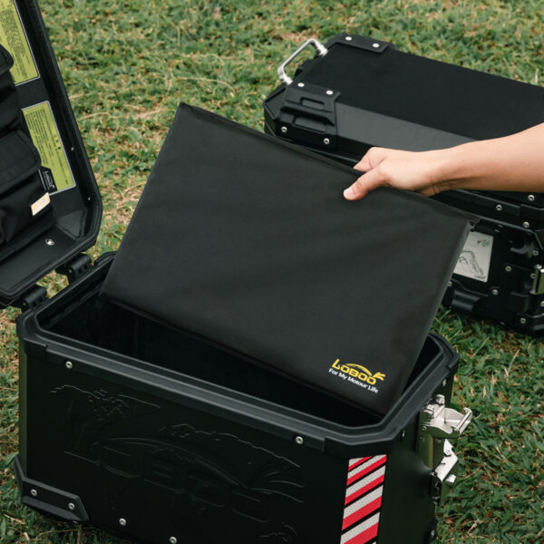 LOBOO Składany blat stołu do kufrów bocznych - aluminium