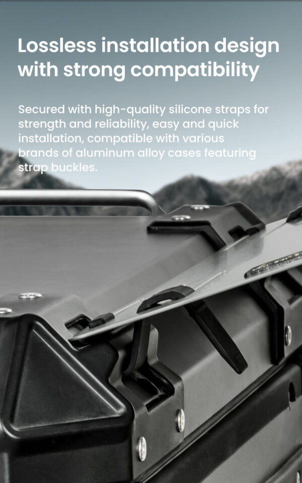 LOBOO Składany blat stołu do kufrów bocznych - aluminium