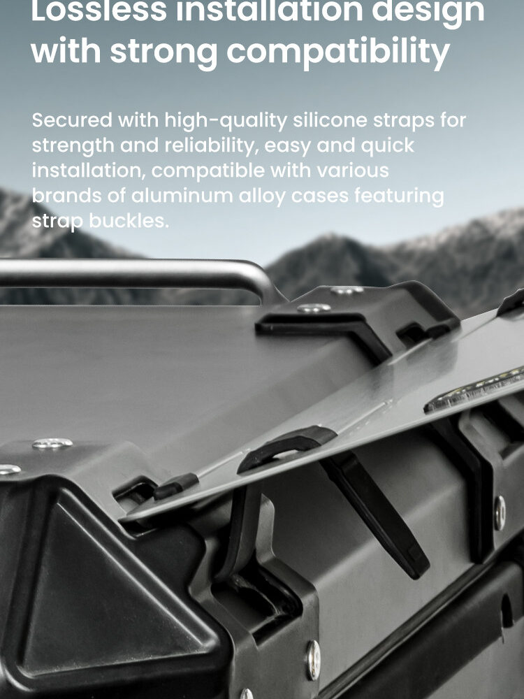 LOBOO Składany blat stołu do kufrów bocznych - aluminium